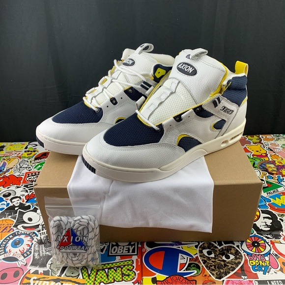 Axion Other - Axion Genesis Navy Yellow Skate Shoes Mens Various Sizes